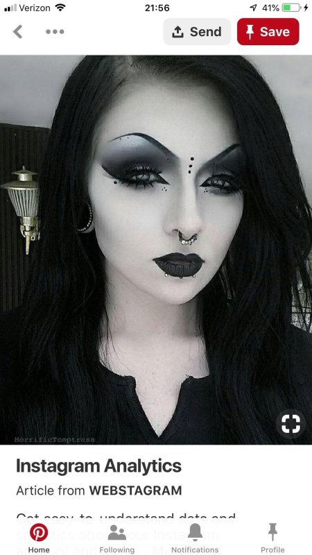 Макияж готический