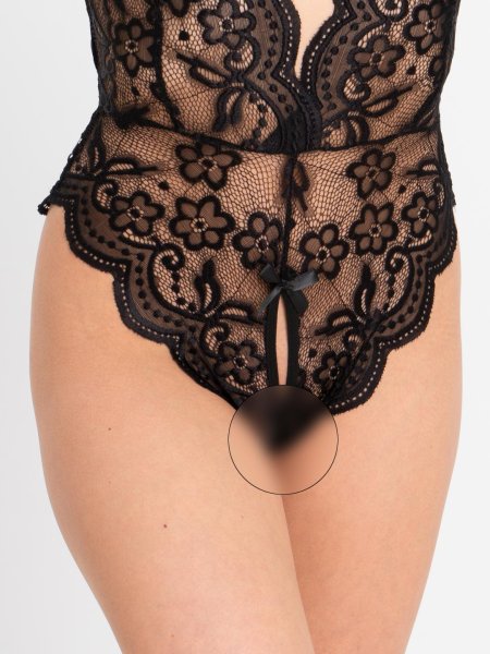 Эротическое кружевное боди с доступом