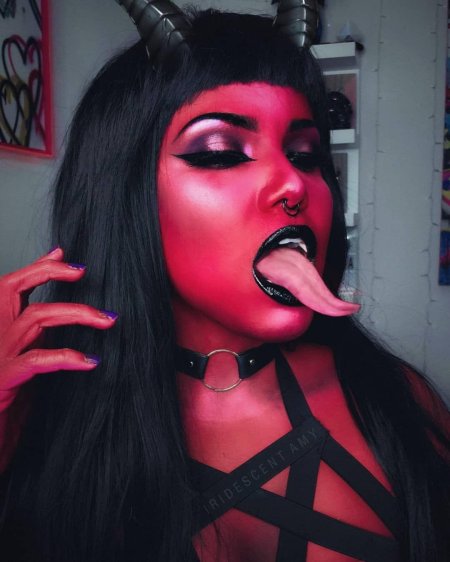 Макияж на хэллоуин демон