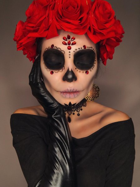 Санта муэрте макияж