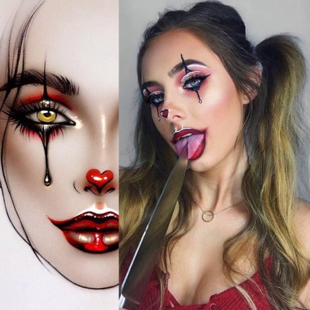 Макияж на хэллоуин для девушек легкий и красивый