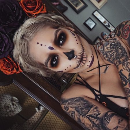 Макияж катрины на хэллоуин