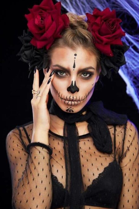 Макияж на хэллоуин страшные