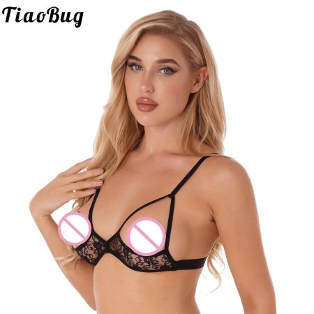 Прозрачный кружевной бюстгальтер без подкладок