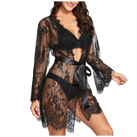 Пеньюар женский кружевной прозрачный