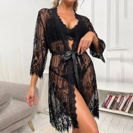 Женский кружевной халат