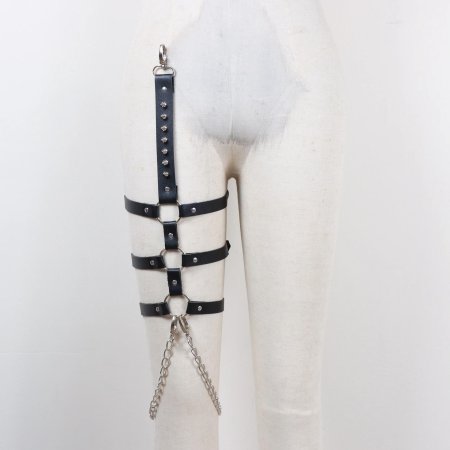 Пояс с подвязками кожаный