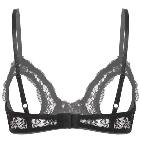 Прозрачный кружевной бюстгальтер без подкладок
