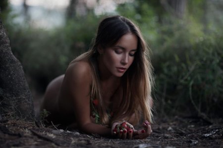 Фотосессия в стиле нимфа ню