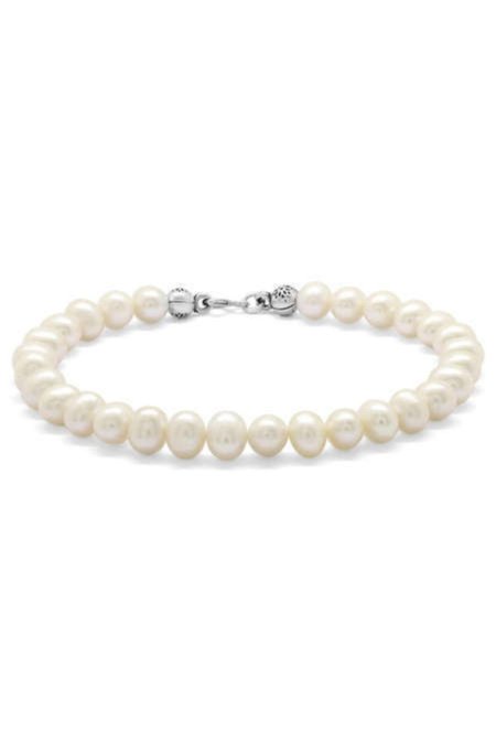 Браслет из белого речного жемчуга
