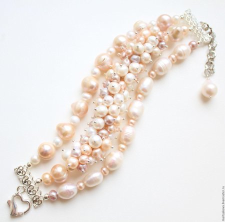 Браслет из жемчуга многорядный