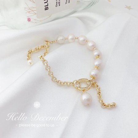 Жемчужный браслет из натурального