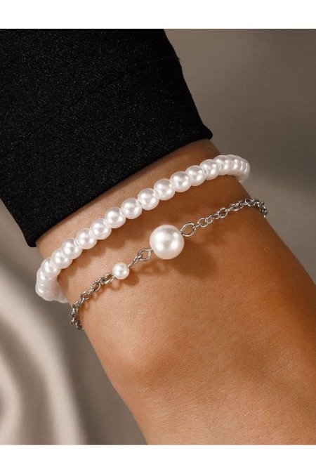 Браслет серебро с жемчугом