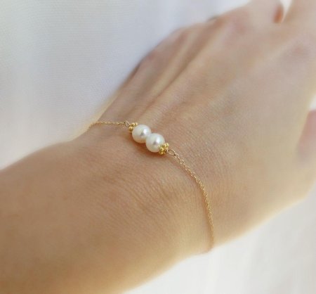 Браслет из золота с жемчугом