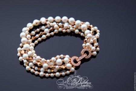 Браслет из жемчуга сваровски