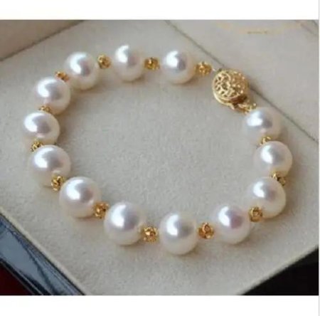 Браслеты из жемчуга с золотом