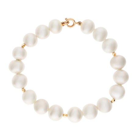 Браслет с жемчугом из красного золота пробы