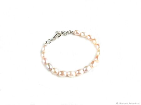 Браслет розовый жемчуг