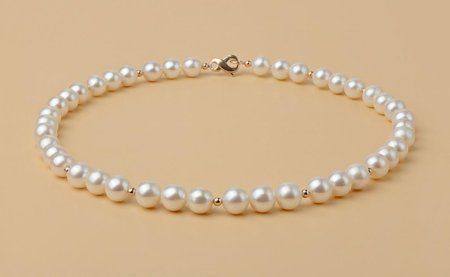 Жемчужные бусы с золотой застежкой