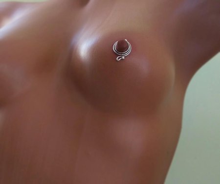 Имитация пирсинга соска