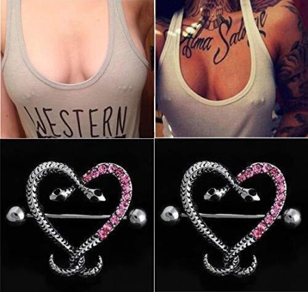 Пирсинг сосков украшения