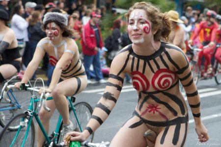 Fremont solstice parade - cyclists