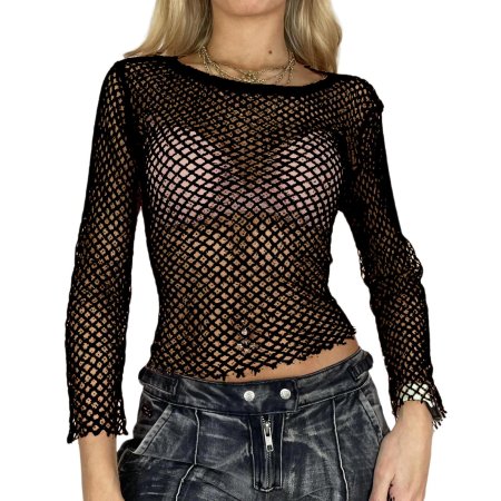 Сетчатая прозрачная футболка