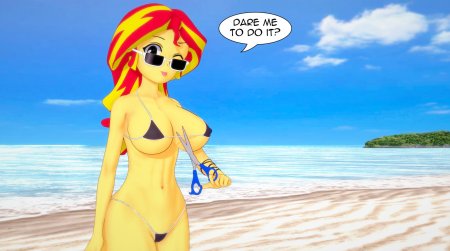 Сансет шиммер в купальнике