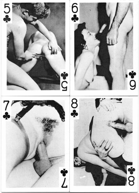 Черно белые игральные порнокарты