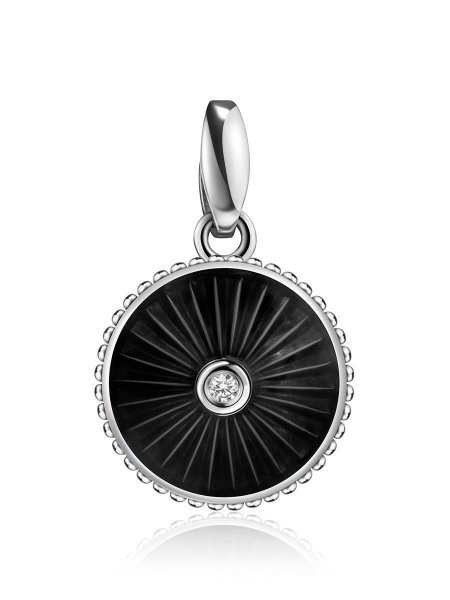 Круглая подвеска с кристаллами