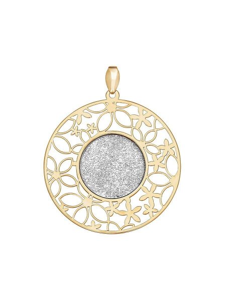 Кулон круглый золотой