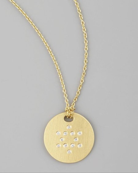 Медальон золотой круглый