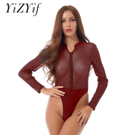 Сетчатое боди с вырезом