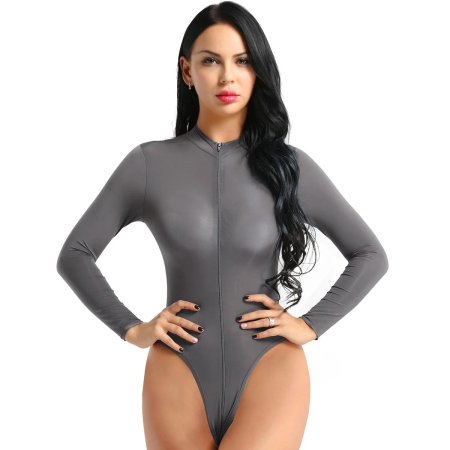Женский цельный купальник с длинным рукавом