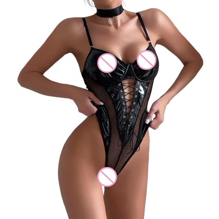 Эротическое кожаное боди