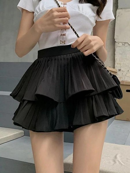 Шифоновая мини юбка