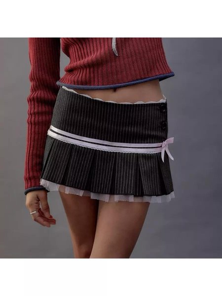 Плиссированная мини юбка