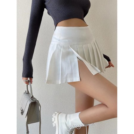 Плиссированная мини юбка