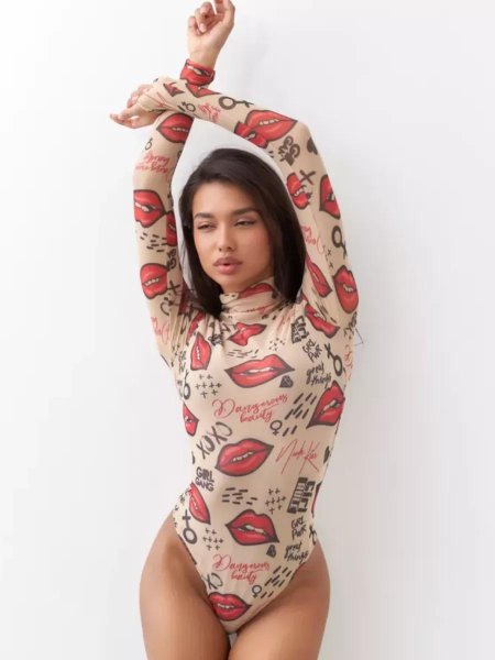 Боди женский с длинным рукавом