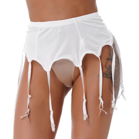 Белый пояс для чулок