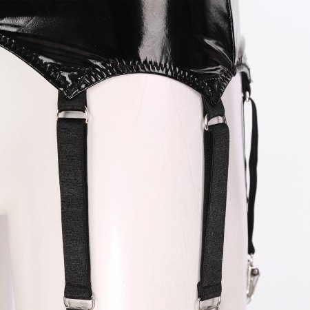 Латексные чулки с поясом