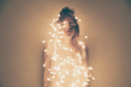 Фотосессия с гирляндой