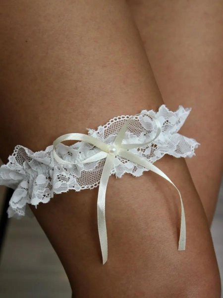 Подвязка невесты свадебная айвори