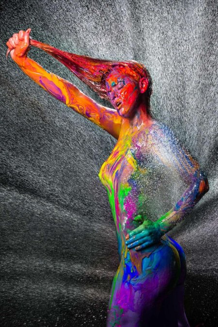 Фотосессия ню в краске