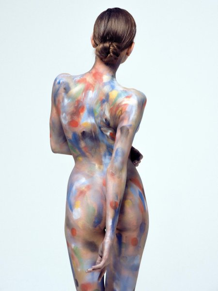 Фотосессия ню в краске