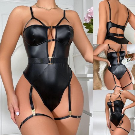 Эротическое кожаное боди