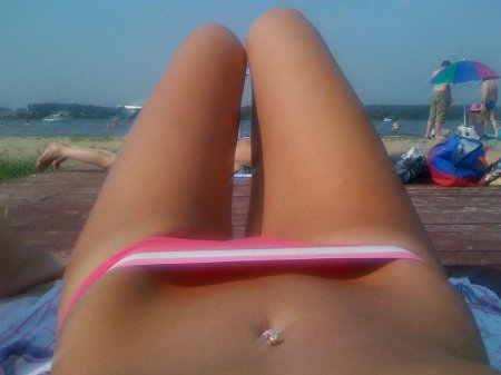 Писька на пляже