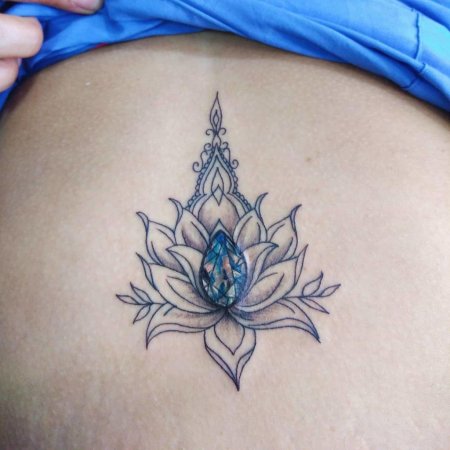 Лотос анахата тату