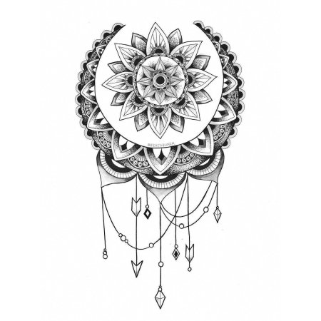 Эскиз тату мандала