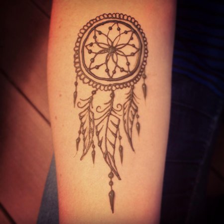 Тату ловец снов для девушек